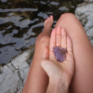 Amethyst Peace Rock Palm Cluster - Image 3