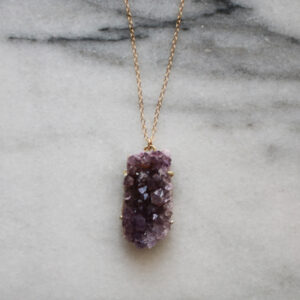 Amethyst Big Cluster Necklace - Image 7